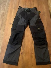 SNICKERS 6903 Flexiwork W33 L32 WORK TROUSER Grey / Black Workwear Belt