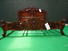 UK STOCK 6' UK  King size Mahogany french Rococo bed designer baroque furniture