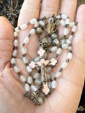 Vintage Old Glass Bead Rosary