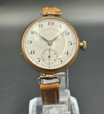 Rare 1918 RAF Military Trench Watch – 9ct Gold – 72 Sqn Presentation, Baghdad
