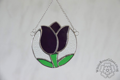 Stained glass tulip flower - tulip,