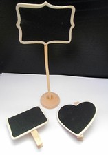 Mini Chalkboards w/ peg for weddings / parties - Guest placement or for messages