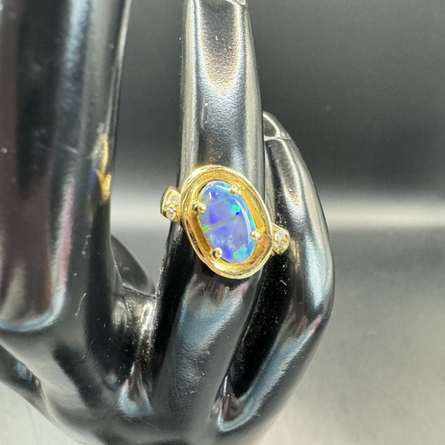 Australian solid black opal - black,