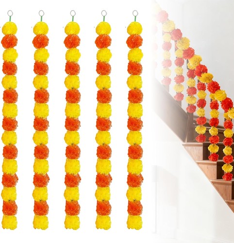 5pcs artificial marigold - 5pcs,
