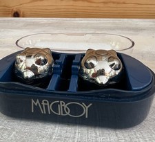 Nikken Magboy Massage Therapy Silver Magnetic Balls with Case Made in Japan