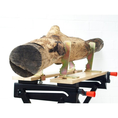 Saw horse log holder - horse, clamp