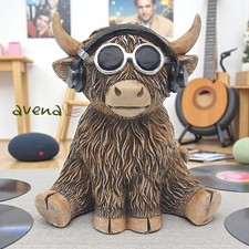 Highland Cow With Headphones