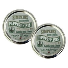 Simpkins Traditional Long Lasting Peppermints 2 x 50g Pocket Tin