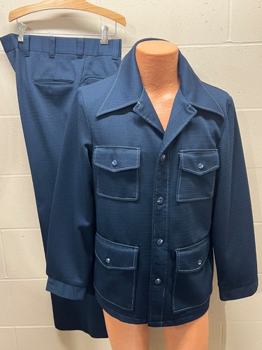 Vtg 70s penney navy - penney, blue