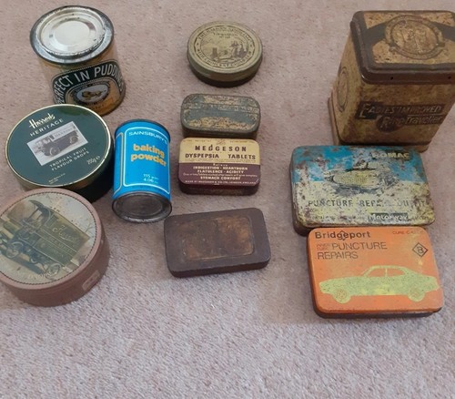 Vintage collectable tins - vintage, tins,