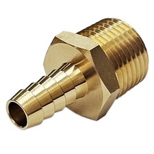 1/2" MALE BARBED NOZZLE NIPPLE SCREW IN PIPE 10MM CONNECTOR 8MM LPG GAS HOSES