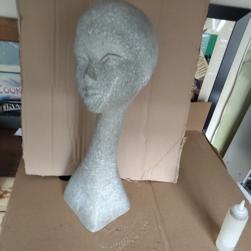 Vintage mannequin head swan - vintage,