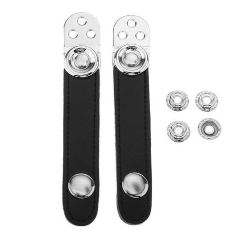 Black accordion bellows straps - black,