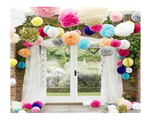 Tissue paper pom - pom, poms