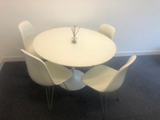 Saarinen tulip table and four eiffel chairs
