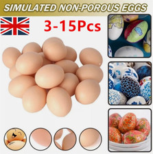 3-15Pcs Fake Dummy Egg Hen Poultry Chicken Joke Prank Eggs Party Plastic Decor