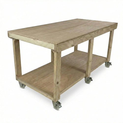 Wooden workbench eucalyptus - wooden,
