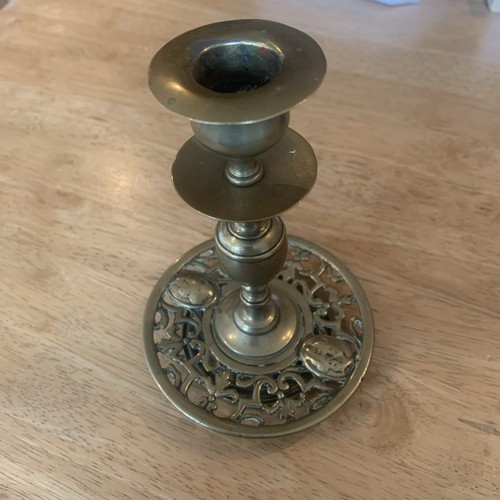 Vtg solid brass - candlestick, 5