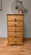 Tall Narrow Pine Chest of