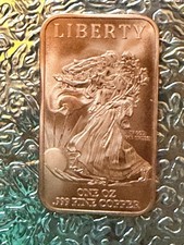 1 Ounce Copper Liberty bar
