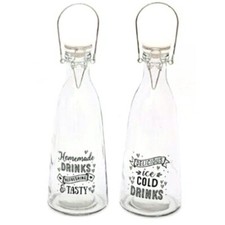 GLASS BOTTLE WITH FLIP TOP LID