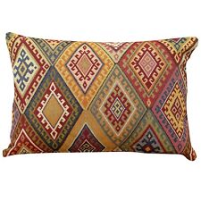 Traditional Vintage Kilim Cushion 43x30cm Rectangle Turkish Geometric Tapestry.