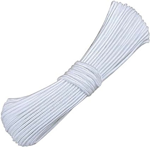 2mm white braided nylon - 5m,