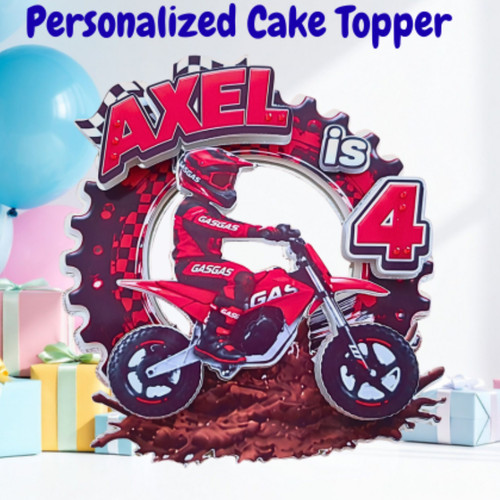 Motorcycle cake topper - motorcycle,