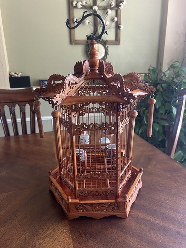Antique chinese bamboo bird - chinese,