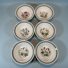 Portmeirion Botanic Garden 6 Rimmed Cereal Dessert Bowls Susan Williams Ellis