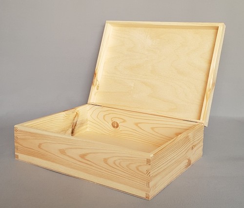 Plain wood storage - plain, square