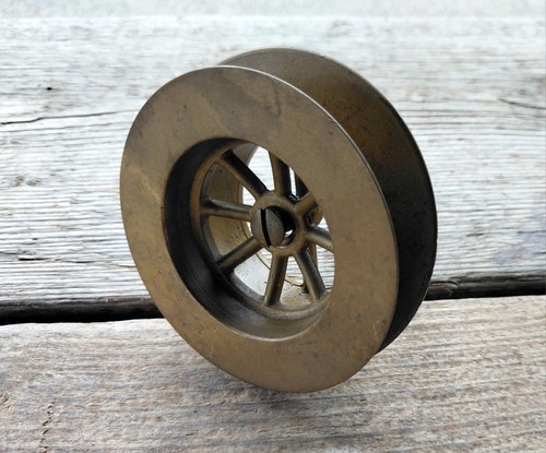 Vintage solid brass plug - brass, 2"