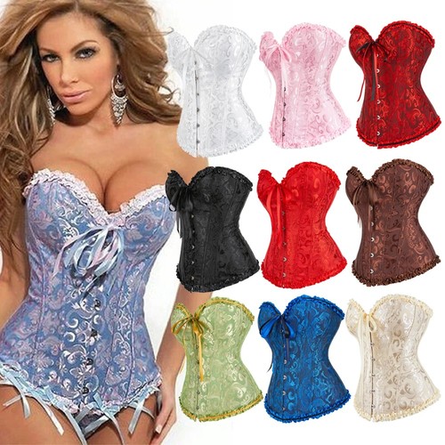 Women corset top lace satin - top, up