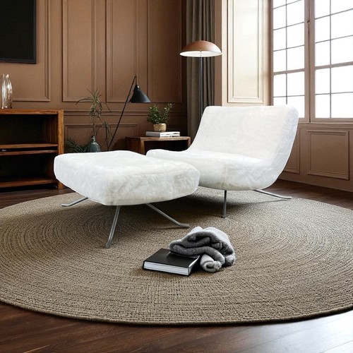 Lounge chair and ottoman - and,