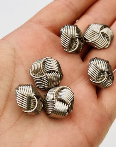 Silver knot buttons - silver,