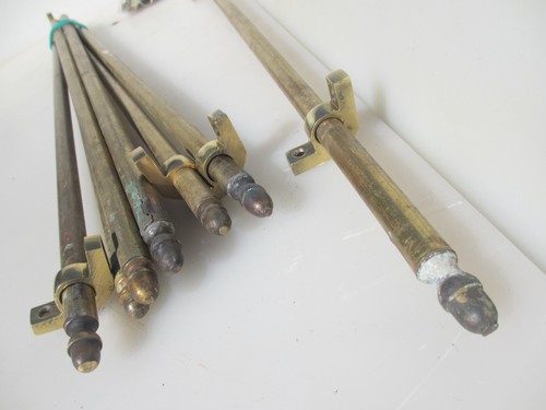 Antique brass stair rods x10 - stair,
