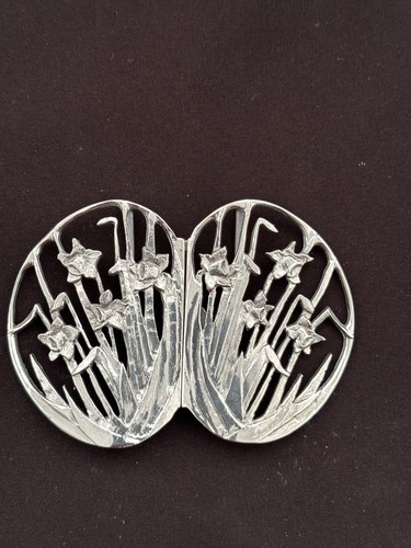 Solid silver nurses belt - solid,