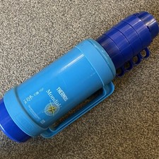 Thermos Mondial Vintage Flask 1.8litre Model 32-180 with 4 Cups Light Blue VGC