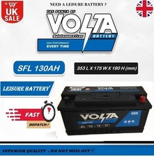 12V 130AH LEISURE BATTERY SFL 130AHC100 VOLTA FOR CARAVAN MOTORHOME DEEP CYCLE