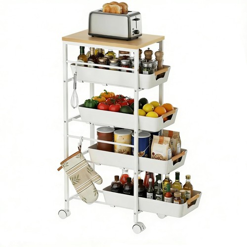 Tier slim storage cart - 5-tier,