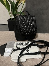 MCM Black Swarovski Studded