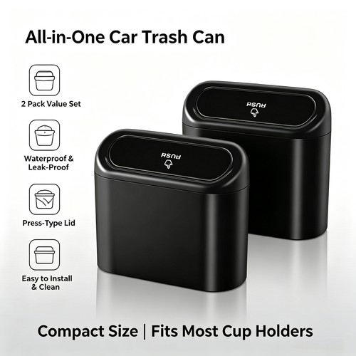2pack mini rubbish bin - 2pack,
