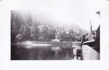 1946 Photo, View of Wigwam Inn from a boat, Vancouver, British Columbia, Canada