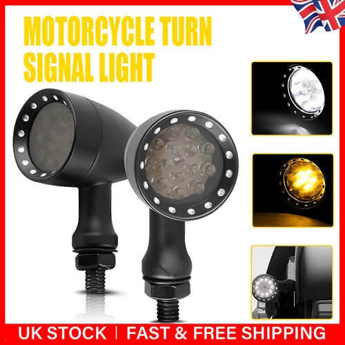 Black motorcycle bullet - motorcycle, led