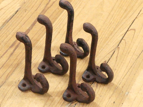 Rustic coat hooks cast - rustic, iron