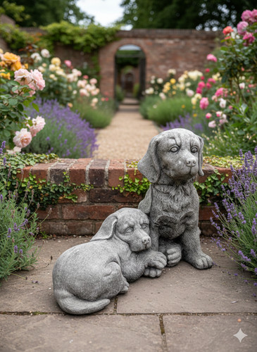 Labrador dogs garden stone - labrador,