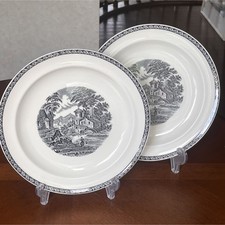 British Vintage Wedgwood Lugano Dinner Plates (2) From Japan