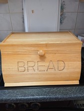 Wooden drop front bread - drop, bin