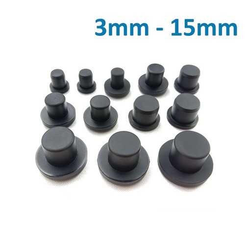 Hole plug end cap black - black, round