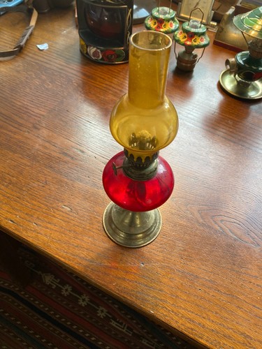 Vintage red yellow glass - vintage,